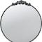 Homeroots 32" Black Crowned Top Iron Framed Accent Mirror 485045 - alternate 5
