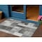 Homeroots 3' X 5' Pewter And Black Geometric Washable Indoor Outdoor Area Rug 605861 - alternate 1
