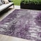 Homeroots 5' X 8' Eggplant Purple And Lavender Abstract Washable Indoor Outdoor Area Rug 582915 - alternate 1