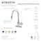Kingston Brass Single-Handle Pull Down Sprayer Bar Faucet, Antique Brass LS246NYLAB - alternate 2