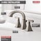 Delta Lakewood Two Handle Widespread Bathroom Faucet 35718-SP-DST - alternate 5