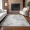 Homeroots 8' X 10' Silver Gray And Ivory Abstract Washable Indoor Outdoor Area Rug 577628 - alternate 9