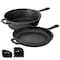 Megachef 10.5 Inch 2-in-1 Pre-Seasoned Cast Iron Skillet and Fry Pan Set MCCI-71001 - alternate 8