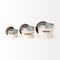 Homeroots Set Of Three Rustic White Metal Storage Cans, 3PK 392587 - alternate 6