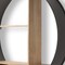 Homeroots 36" Black And Brown Metal And Wood Circular Multi Tier Shelf 608665 - alternate 4