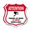 Signmission Video Surveillance Shield Sign Attention, 4 inch X 4 inch, Vinyl Decal, 2PK SHI-D-2PACK-4-469 - alternate 1