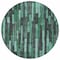Homeroots 8' Sage Teal Blue And Emerald Round Striped Washable Indoor Outdoor Area Rug 608972 - alternate 7
