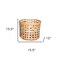 Homeroots Set of Three Natural Wicker And Galvanized Metal Woven Baskets, 3PK 636193 - alternate 5