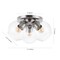 Jonathan Y Iris 11.5" 3-Light Farmhouse Rustic Iron/Glass LED Semi Flush Mount, Nickel/Clear JYL7568B - alternate 9