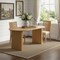 Homeroots 67" Natural Solid Wood Double Pedestal Base Oval Dining Table 712157 - alternate 5
