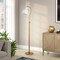 Homeroots 68" Brass Adjustable Reading Floor Lamp With White Frosted Glass Dome Shade 523563 - alternate 8