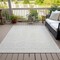 Homeroots 10' X 14' Ivory And Beige Geometric Washable Indoor Outdoor Area Rug 583365 - alternate 9