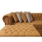 Homeroots Mustard Velvet U Shaped Three Piece Sofa and Chaise Sectional With Toss Pillows 643890 - alternate 14