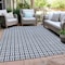 Homeroots 3' X 5' Navy Blue And Ivory Geometric Washable Indoor Outdoor Area Rug 595571 - alternate 8