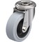 Zoro Select Kingpin Swivl Castr, Rubr, 4 in, 330 lb, Gry LEXR-POEV 100XR-SG - alternate 1