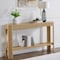 Alaterre Furniture Fluted Solid Wood Console Table 56 in Modern Entryway Table with Storage Shelf AFTBL-008 - alternate 6