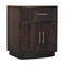 Homeroots 24" Brown Solid Wood Two Drawer Nightstand 719629 - alternate 9