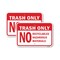 Signmission Trash Only No Recyclables Hazardous Materials, Heavy-Gauge Aluminum, 18" H, A-1824-24704 A-1824-24704 - alternate 1