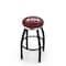 Holland Bar Stool Co 36" Blk Wrinkle Mississippi State Swivel Bar Stool, Chrome Ring L8B2C36MssStU - alternate 1