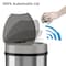Hls Commercial 13 gal Half-Round Indoor Metal Can, Silver, Touchless Sensor Lid, Stainless Steel, 12.63 in HLS13HX - alternate 4