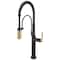 Brizo Litze SmartTouch Semi-Professional Kitchen Faucet, Industrial Handle Matte Black/Luxe Gold 64344LF-BLGL - alternate 1