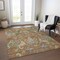 Homeroots 3' X 5' Copper Green And Beige Floral Washable Indoor Outdoor Area Rug 605277 - alternate 6