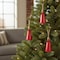 Homeroots Set of Four Red And Natural Holiday Bell Shaped Ornaments, 4PK 633354 - alternate 6