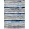 Homeroots 3' X 5' Navy Blue Beige And Ivory Striped Washable Indoor Outdoor Area Rug 598908 - alternate 7