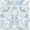 A-Street Prints Nestle Blue Bird Block Print Wallpaper 4122-27000 - alternate 1