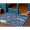 Homeroots 3' X 5' Denim Blue And Ivory Abstract Washable Indoor Outdoor Area Rug 612929 - alternate 1