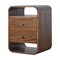 Homeroots 22" Brown Solid Wood Three Drawer Nightstand 651511 - alternate 12