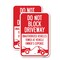Signmission Do Not Block Driveway With Graphic, 12'' X 18'' 2 Signs, Heavy Gauge Aluminum, 2PK A-1218-2PACK-24182 - alternate 1