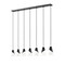 Z-Lite Aimie 7-Light Linear Chandelier, 6 in W, Matte Black 828P6-7L-MB - alternate 1