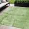 Homeroots 5' X 8' Green And Ivory Abstract Washable Indoor Outdoor Area Rug 602702 - alternate 1