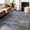 Homeroots 3' X 5' Pewter And Blue Southwestern Washable Indoor Outdoor Area Rug 603557 - alternate 9