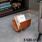Fabulaxe 12-in Gold-Tone Metal Frame  with Brown Leatherette Sling Magazine Holder for Living Rooms, Home QI004741 - alternate 9