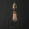 Sunlite Vintage Brass & Bronze Cage Pendant Light Industrial Fixture E26 Base 42in. Woven Braided Cord 07006-SU - alternate 2