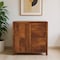 Homeroots 32in Brown Distressed Solid Wood Accent Cabinet With Single Door And Four Drawers 654266 - alternate 9