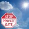 Signmission Stop Private Gate, 4 inch X 4 inch, Vinyl Decal, 5PK OC-D-5PACK-4-131 - alternate 4
