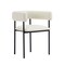 Manhattan Comfort Onda Metal Vegan Leather Dining Chair in Ivory DC1608-1 - alternate 9