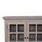 Homeroots 35in Light Gray and Clear Distressed Solid Wood Accent Cabinet With Three Doors 654291 - alternate 9