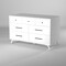 Homeroots 56" White Solid Wood Seven Drawer Double Dresser 524146 - alternate 7