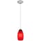 Access Lighting Champagne, Pendant, Brushed Steel Finish, Red Glass 28012-1C-BS/RED - alternate 5
