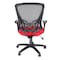 We'Re It We're it, Zapp Series Black Mesh Back Adjustable Task Chair with Red Fabric Seat and Black Frame OFD500F-RED - alternate 4