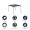 Flash Furniture Square Folding Table, Foam, Medium Density Fiberboard, Metal, Plastic, Vinyl Top, Black JB-2-GG - alternate 13