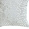 Homeroots 18" Gray And Silver Geometric Viscose Throw Pillow Cover with Tassels 714217 - alternate 2