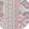 Homeroots 8' Pink Gray And Ivory Round Aztec Washable Indoor Outdoor Area Rug 598492 - alternate 7