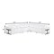 Homeroots White Italian Leather Modular L Shaped Six Piece Corner Sectional With Console 534877 - alternate 15