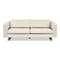 Homeroots 84" Ivory Fabric Sofa With Walnut Legs 641137 - alternate 1