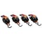 Mytee Products 1 ftx10 ft Bolt-on Orange Retractable Ratchet Straps for Cargo Coated w/ S Hook RS110R-BO-OR4PK - alternate 8